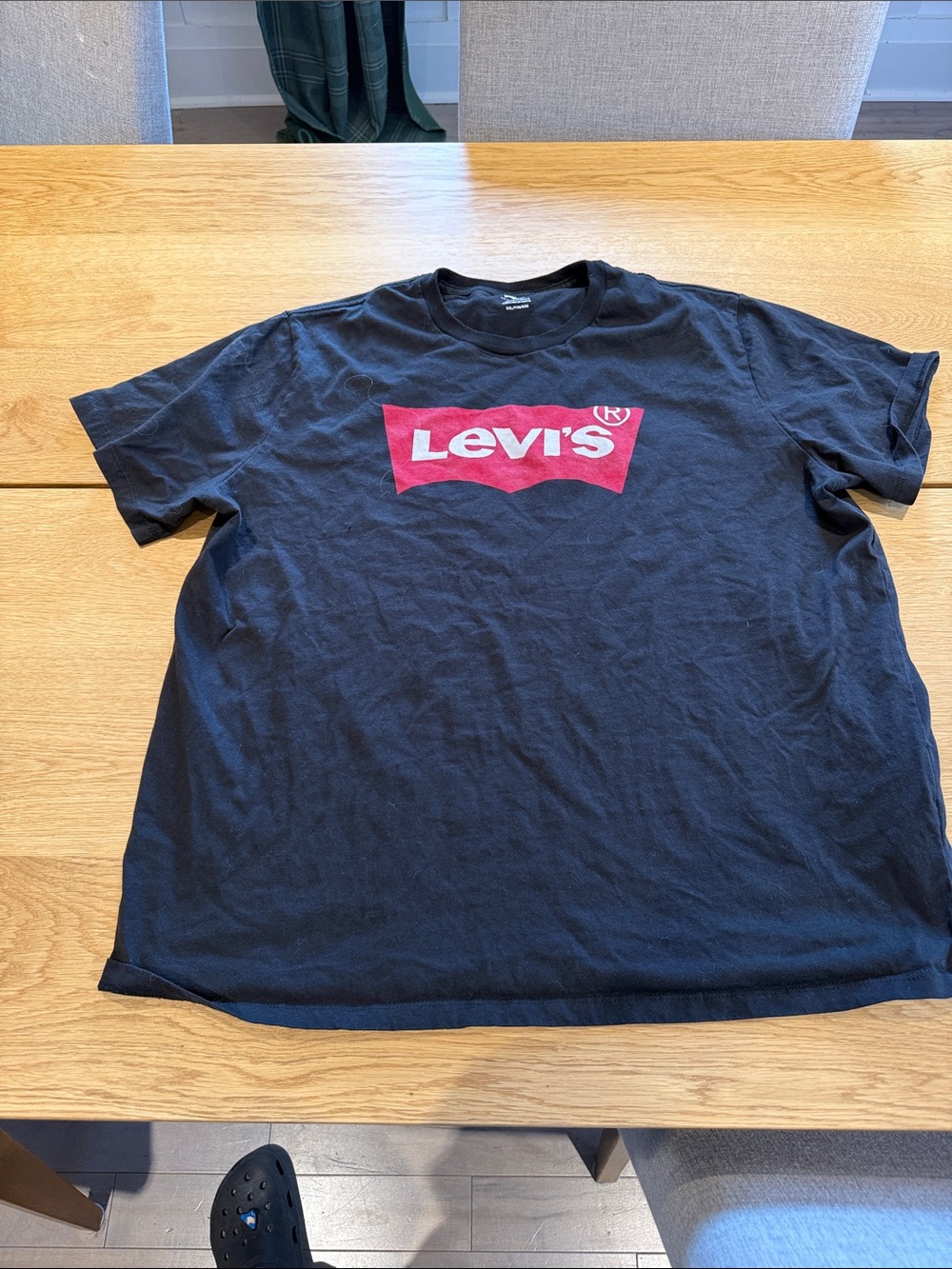 Levi's Black Short Sleeve Tee with Red Logo